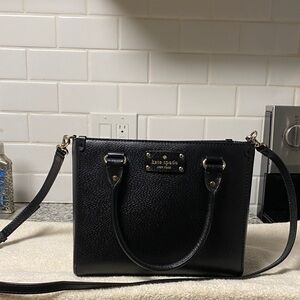 NWOT kate spade Black Leather shoulder bag